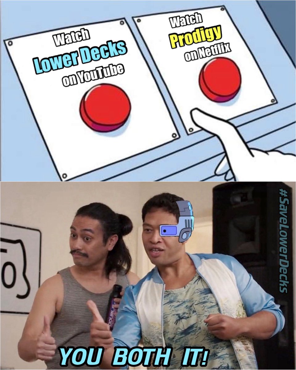 Tough choices??? You both it!

#StarTrek #StarTrekLowerDecks #StarTrekProdigy #SaveLowerDecks
#SaveStarTrekLowerDecks #LowerDecks #Trekkie #Trekkies #SciFi #Trekker #Trekkers #YouTube #Netflix #TheGoodPlace #Rutherford #SamanthanRutherford #DonkeyDoug #Pillboi <a href="/MikeMcMahanTM/">Mike McMahan</a>