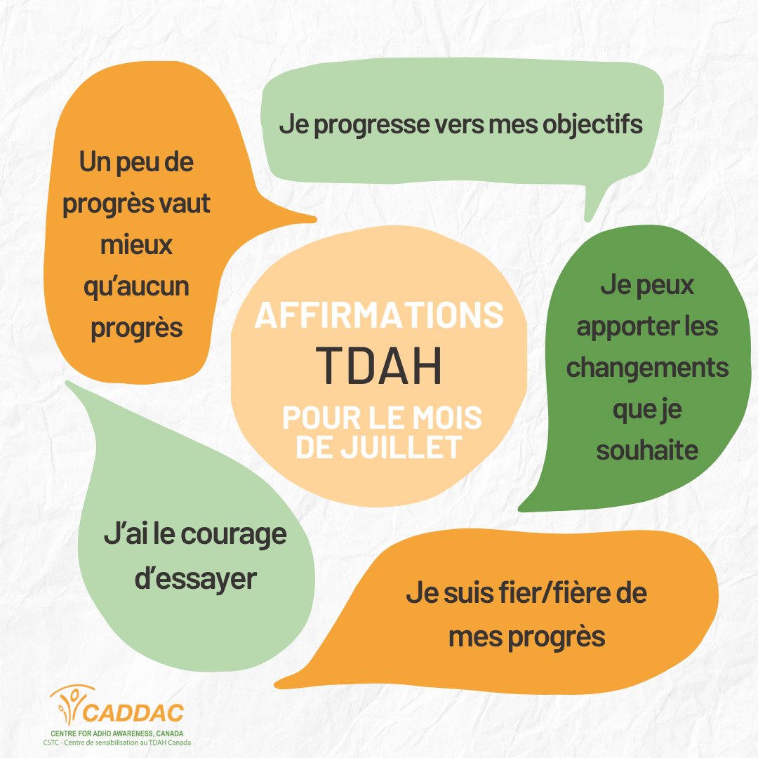 Des affirmations quotidiennes peuvent aider à renforcer l’estime de soi et à améliorer le bien-être  émotionnel. Essayez d’inclure ces mots d’encouragement à votre routine quotidienne ce mois-ci!