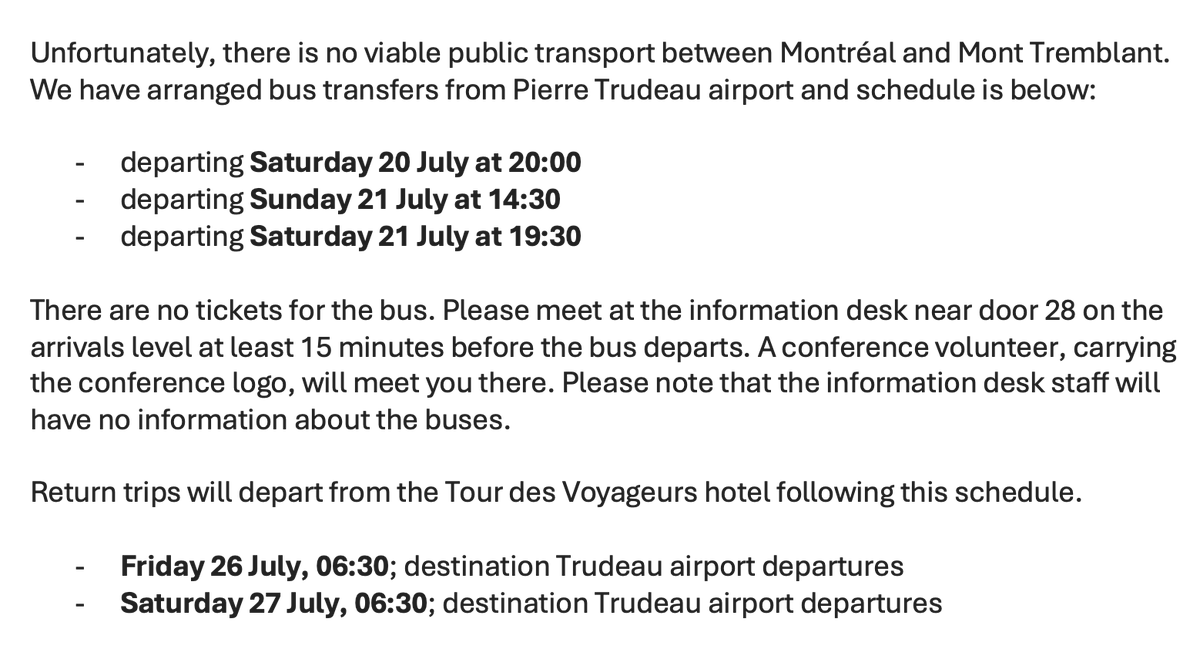 Some updates regarding travel to and from the airport...