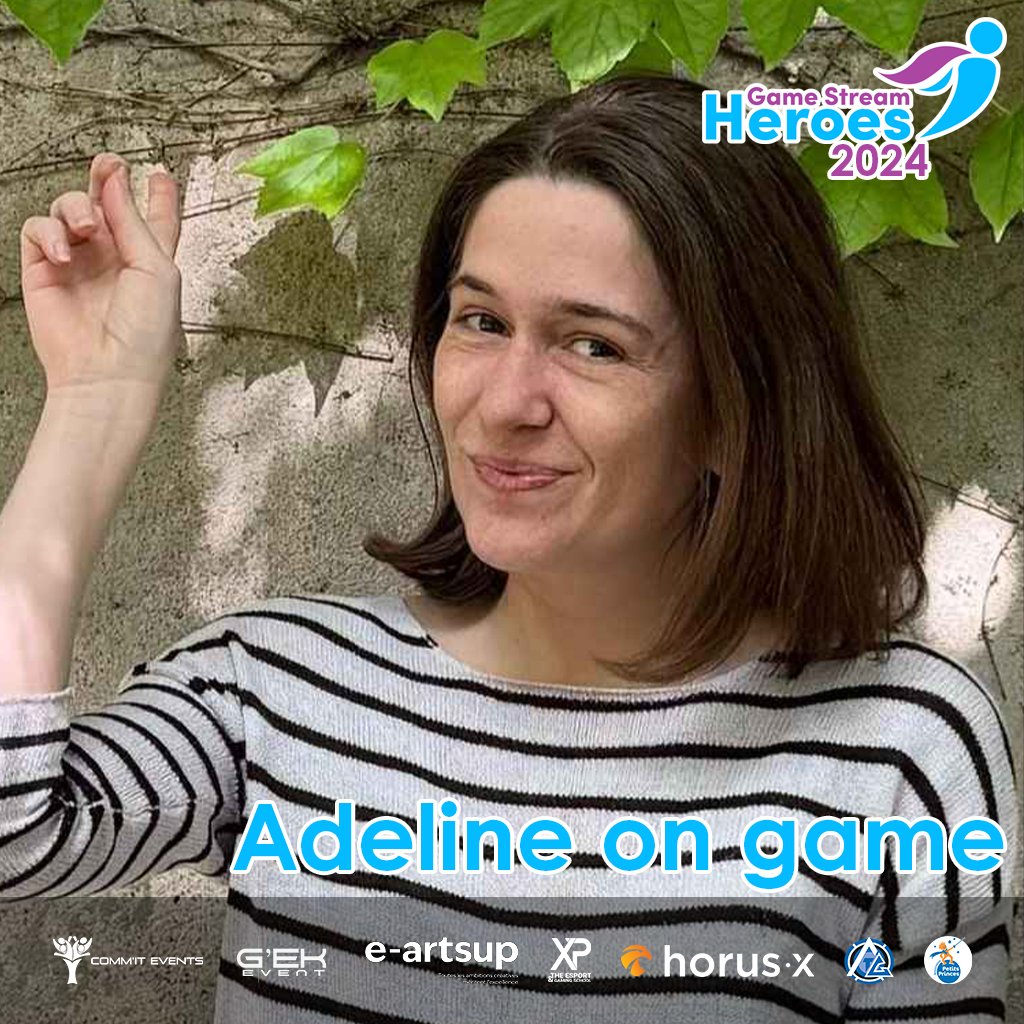 mimsheroes's tweet image. Voici Adeline on game, passionné par les jeux vidéo, elle a commencé sur pc dans les années 90 avec les premiers Tomb Raider qui ont été une révélation pour elle. Cette année, elle rejoint l'équipe du GSH pour sa première participation afin d'aider les enfants de @petitsprinces