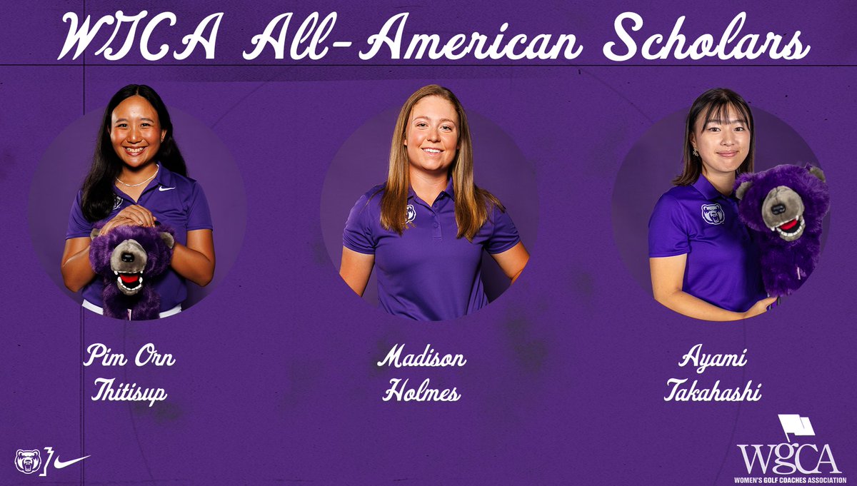 UCA Women’s Golf (@ucawomensgolf) on Twitter photo We're proud of our three golfers who were named <a href="/WGCAGOLF/">Women's Golf Coaches</a> All-American Scholars!
📰- tinyurl.com/yr88rz2f
#BearClawsUp We're proud of our three golfers who were named <a href="/WGCAGOLF/">Women's Golf Coaches</a> All-American Scholars!
📰- tinyurl.com/yr88rz2f
#BearClawsUp
