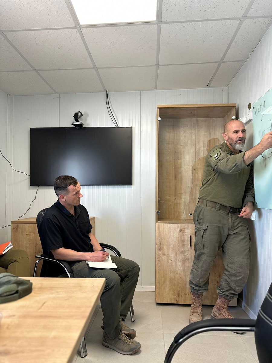 SpencerGuard's tweet photo. My 3rd visit into Gaza since October 7th. Central Gaza, Netzarim Corridor, where the American pier was docked. There is no parallel to understanding a war than visiting it. Meeting division, brigade, battalion commanders in the combat zone. Their challenges, operations, goals. https://t.co/1zBjzqz09f