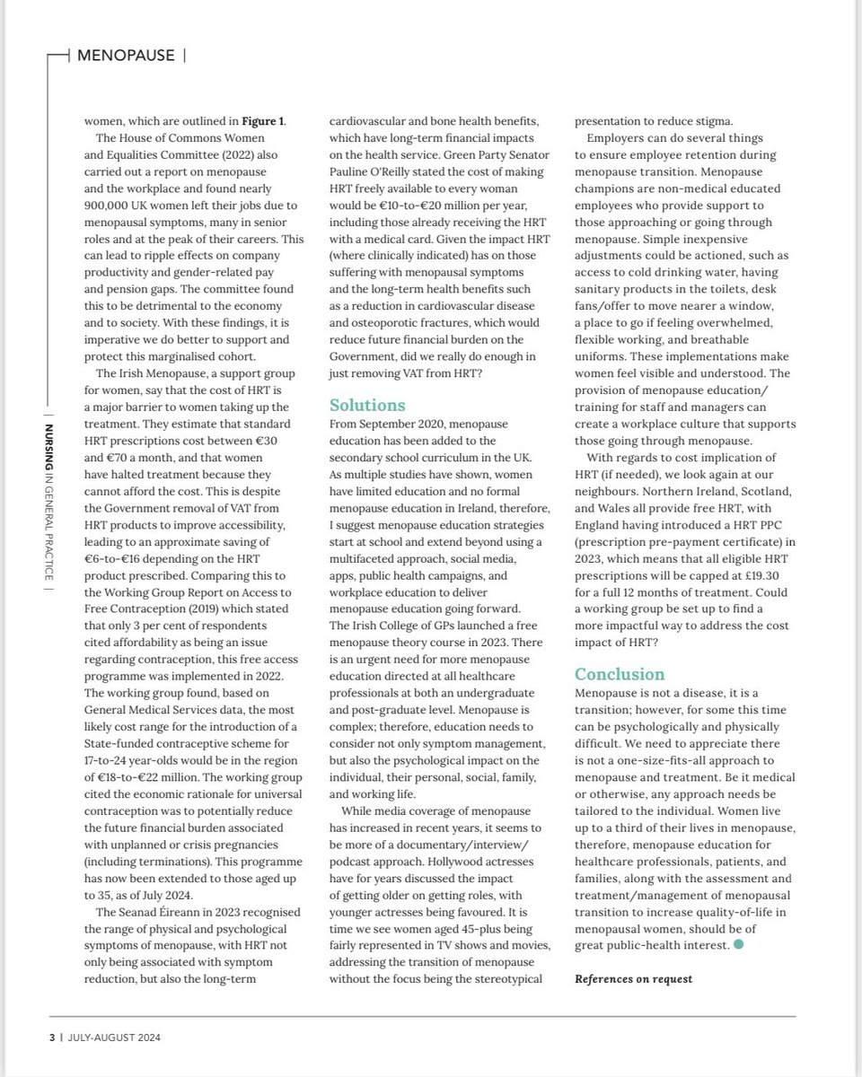 CATS KEYE (@catskeye1) on Twitter photo Delighted to have my article on the injustices in menopause care in Ireland put in NIGP this month
@DonnellyStephen <a href="/HSELive/">HSE Ireland</a> <a href="/ICGPnews/">Irish College of GPs</a> <a href="/deirdre_lundy/">deirdre lundy she/her/radiant goddess of menopuase</a> <a href="/caoimhe_h/">Caoimhe Hartley</a> <a href="/GPANPIreland/">General Practice Advanced Nurse Practitioners</a> <a href="/PracticeNurses/">IGPNEA</a> <a href="/GPNS_IRL/">We are GPNs 🇮🇪</a> Delighted to have my article on the injustices in menopause care in Ireland put in NIGP this month
@DonnellyStephen <a href="/HSELive/">HSE Ireland</a> <a href="/ICGPnews/">Irish College of GPs</a> <a href="/deirdre_lundy/">deirdre lundy she/her/radiant goddess of menopuase</a> <a href="/caoimhe_h/">Caoimhe Hartley</a> <a href="/GPANPIreland/">General Practice Advanced Nurse Practitioners</a> <a href="/PracticeNurses/">IGPNEA</a> <a href="/GPNS_IRL/">We are GPNs 🇮🇪</a>