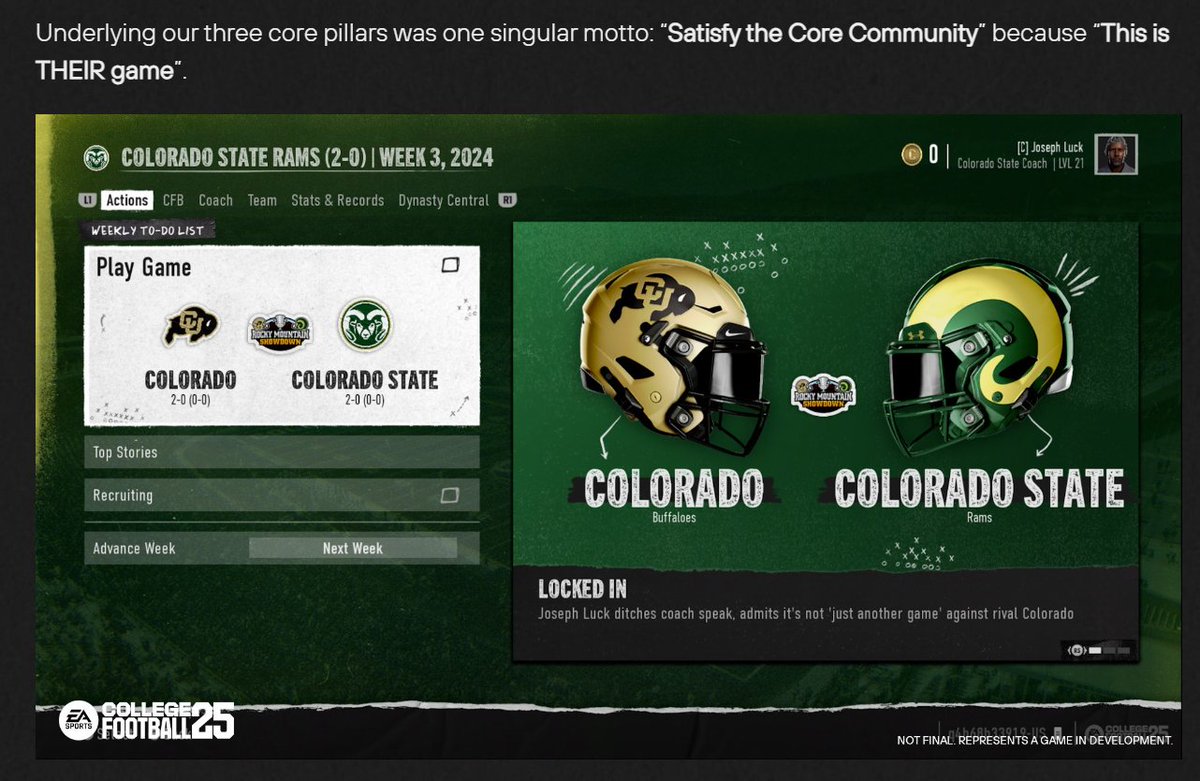 🗣️Say it louder! 

s/o to <a href="/BenHaumiller/">Ben Haumiller</a> <a href="/ScottOGallagher/">Scott O'Gallagher</a> <a href="/CMcLeod_EA/">Christian McLeod</a>  &amp; the full <a href="/EASPORTSCollege/">EASPORTSCollege</a> 25 dev team for all their effort on this.🥰