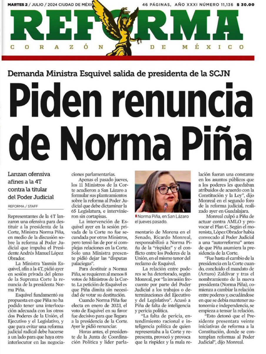MaxKaiser75's tweet photo. Hoy vivo en un país en el que una ministra que plagió sus tesis de licenciatura y doctorado no sólo se aferra a su silla con trampas judiciales, sino se atreve a pedir la renuncia de una de las abogadas más chingona, respetada y valiente de México, a nombre del presidente

Ya se perdió todo parámetro de decencia y responsabilidad política 

Al avalar al obradorato les dieron carta abierta para desplegar su burdo cinismo sin restricción alguna