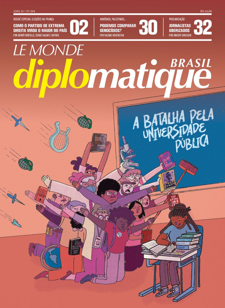 diplobrasil's tweet photo. Confira a capa de julho do Le Monde Diplomatique Brasil, ilustrada por Helô D’Angelo (@helodangeloarte)

🗞 A edição já está disponível para assinantes no nosso site.

📲Assine o Diplô e apoie o jornalismo crítico e independente! https://t.co/q7XECU4s7x https://t.co/pXmbe3rQQu