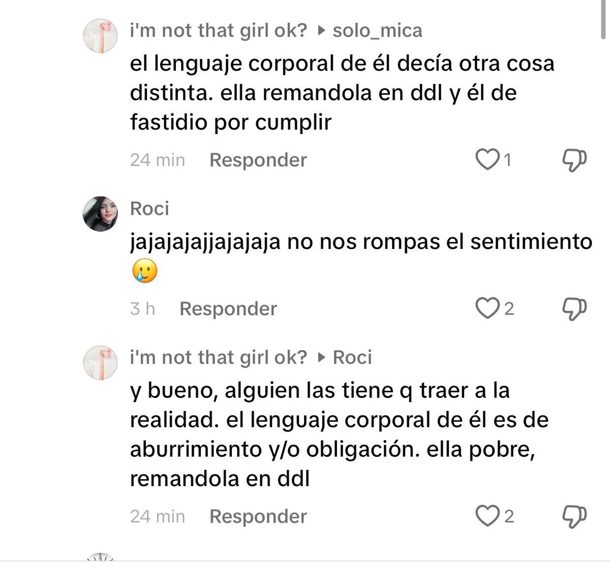 eldibu233's tweet photo. JAJA amo ver a las resentidaaaaaas 
-comentarios en un video d tiktok que muestran el live d marcos y ju https://t.co/1ihA27cXBP