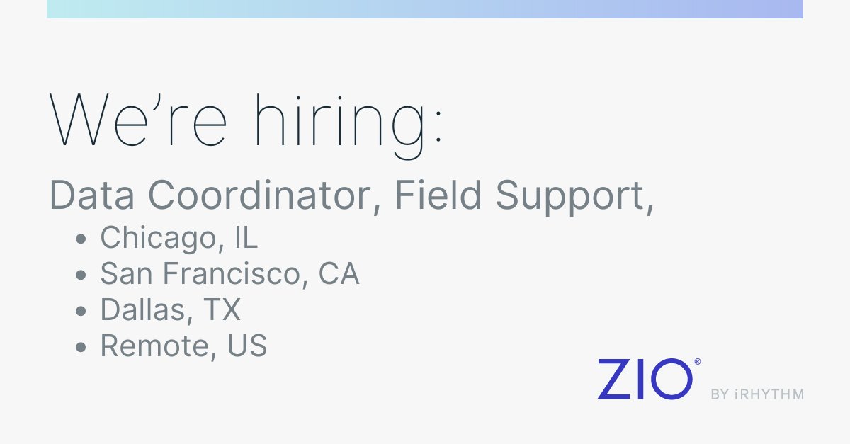 We're #hiring a Data Coordinator, Field Support. Apply today if you have at least 2 years of experience in a high-volume customer service center. bit.ly/3L4BD14 #JoiniRhythm