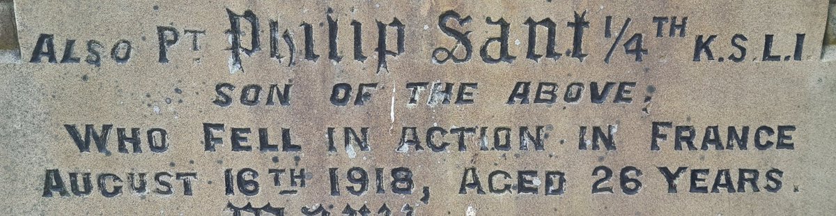 InscriptionsWw1's tweet image. #RememberedHere
Private Philip Sant
Fell in action in France 16 August 1918
Age 26

#KingsShropshireLightInfantry #KSLI

#MiddlewichCemetery #Middlewich #Cheshire

#WW1 #LestWeForget

Online records via facebook.com/share/p/k9anBi…