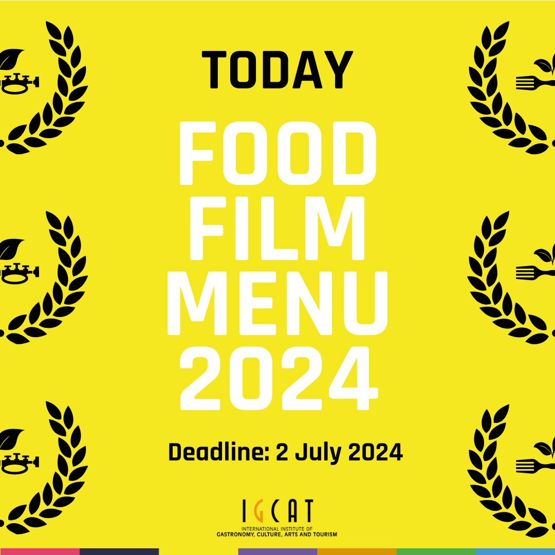 Have you submitted your film yet? Today is the last day l‼️

The Food Film Menu 2024 competition - submit now!
igcat.org/food.../food-f…
Deadline: 2 July 2024 at 23:59h CET

#FOODFILMMENU #IGCAT #FOODFILMMENU2024 #FFM2024