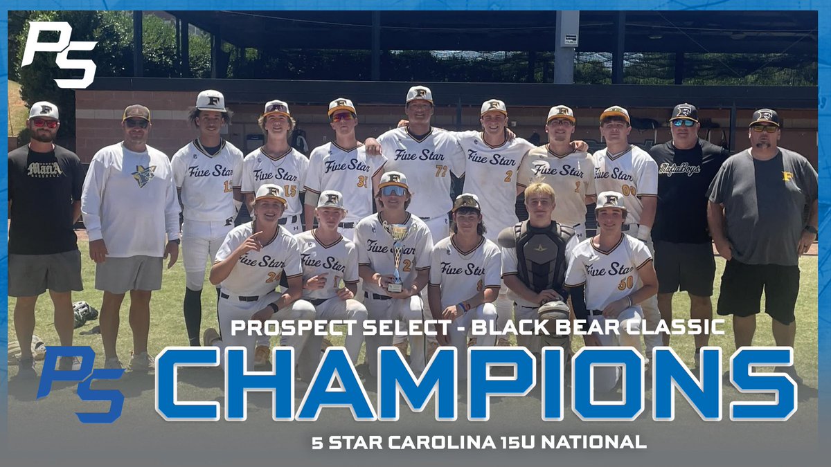 PSBaseballinc's tweet image. Black Bear Classic 15U Champions🏆 #BlackBear 

5 Star Carolina 15U National @5StarCarolina