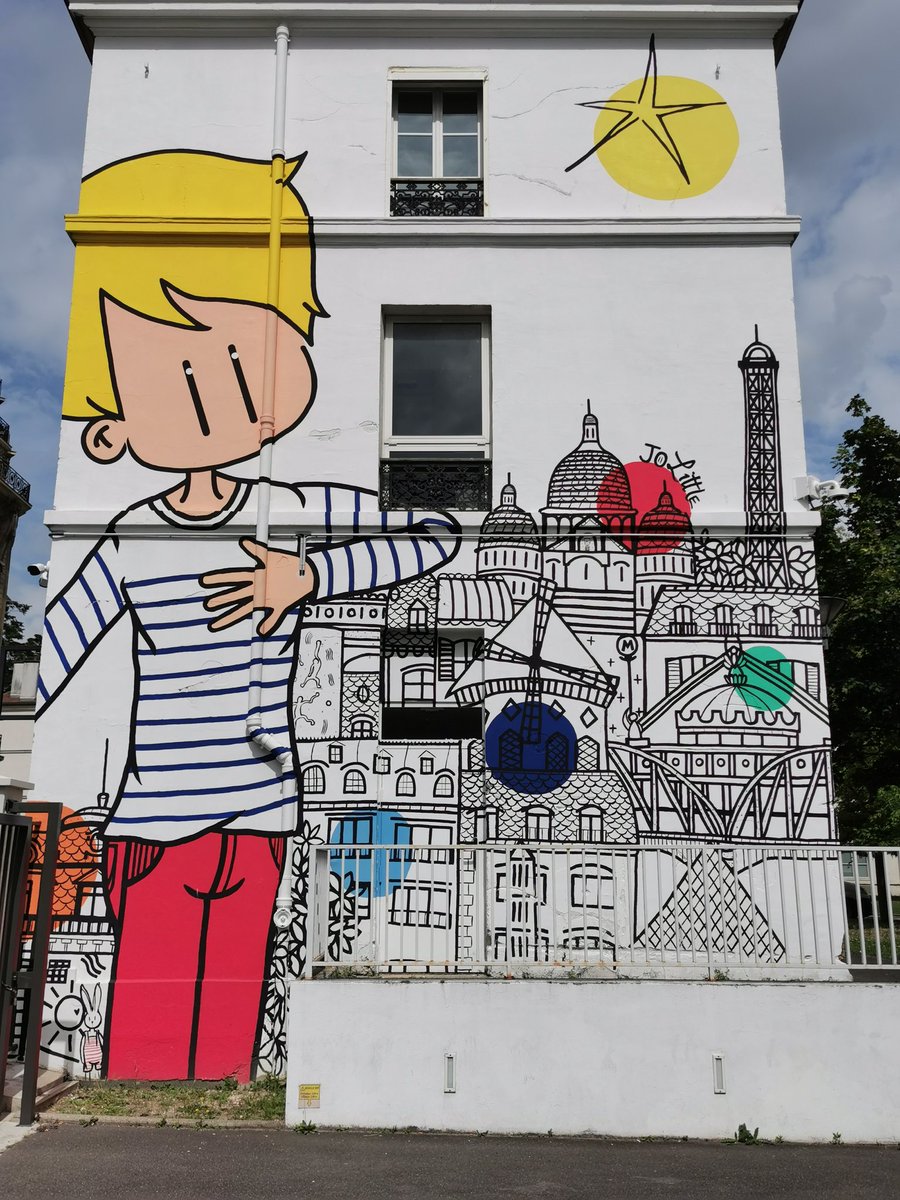 Little_Daf's tweet photo. De belles pépites #StreetArt dans la cour de l'@hopital_necker 😍. #VinieGraffiti, #JoLittle, #Oji et #Alexone https://t.co/EHaHuqaqak