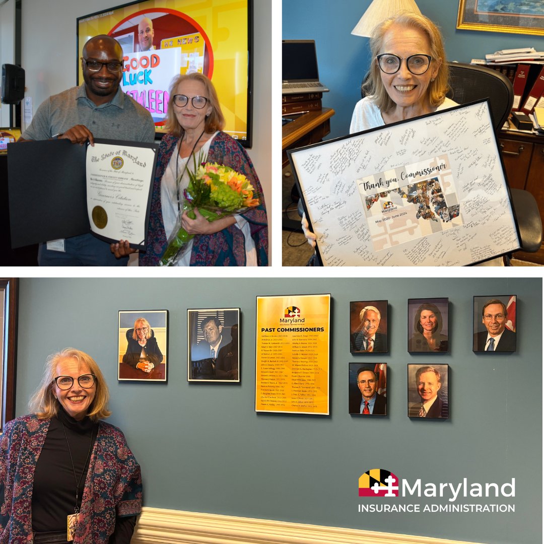 MD_Insurance's tweet image. The Maryland Insurance Administration would like to express our heartfelt gratitude to Kathleen Birrane for her dedicated service as Maryland Insurance Commissioner from 2020 to 2024. We wish Kathleen all the best in her future endeavors! #MDInsurance #InsuranceNews