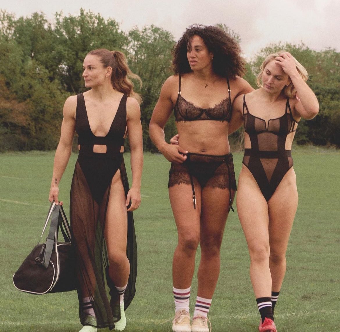 Do we really need to see rugby players in lingerie to prove girls can be strong and beautiful? 

How about promoting strong women full stop. A strong woman is anything she wants to be. Beautiful. Bold. Feminine. 

No need to play rugby semi naked to prove that.