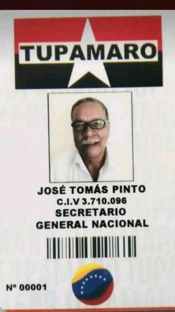 Desde el Estado Yaracuy exigimos la devolución de los derechos ciudadanos ypolíticos para el Maestro Pueblo José T Pinto.Quien es víctima de un falso positivo de quienes ultrajaron mancharon su buen nombre y el del glorioso Partido Tupamaro.*EXIGIMOS EL REINTEGRO DE SUS DERECHOS*