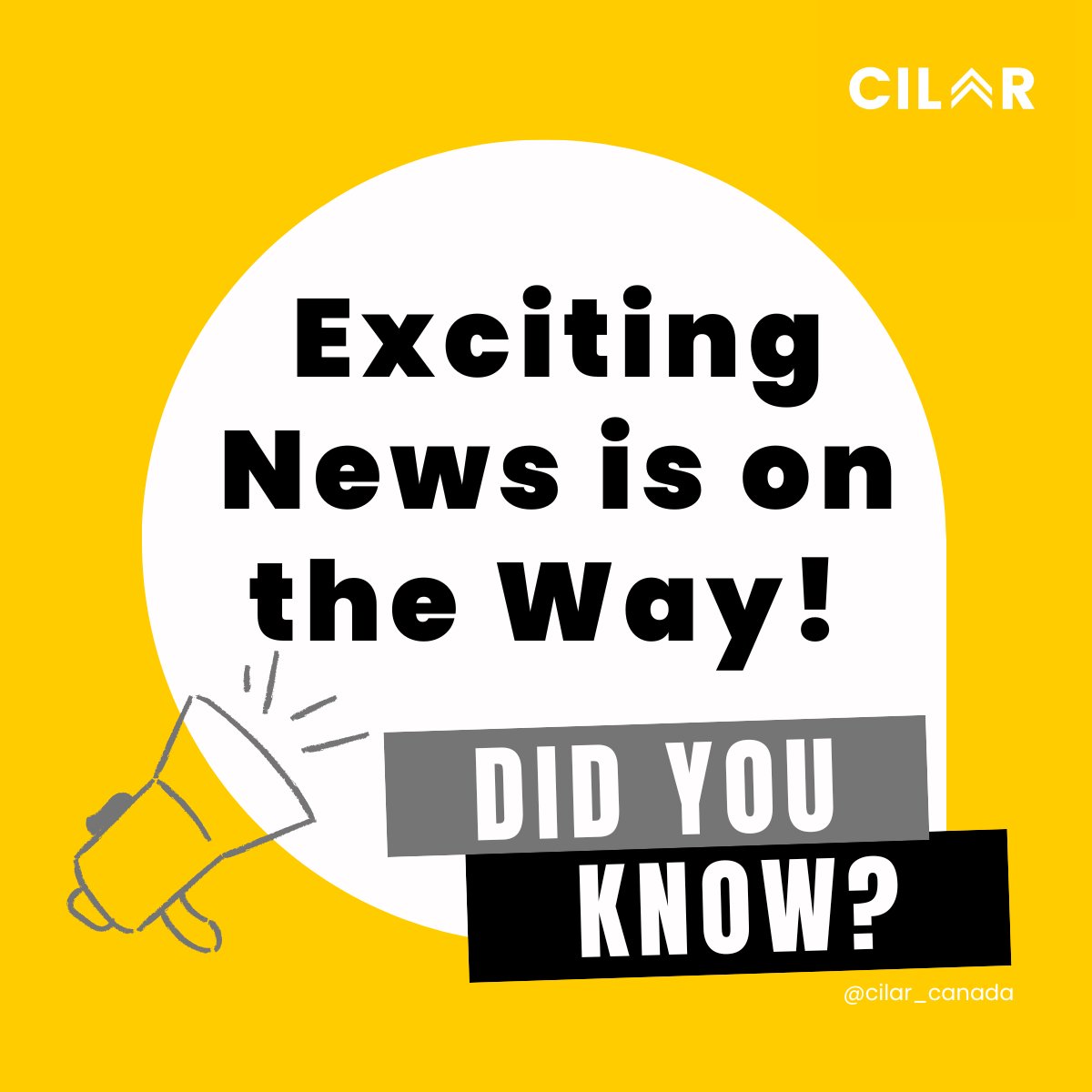 CILAR_CANADA's tweet image. CILAR is always up to something and we are excited to drop a few announcements over the next few weeks and introduce some fun and engaging initiatives. 

Stay tuned for a fun summer 😎

#CILARCommunity #TechInclusion #Innovation