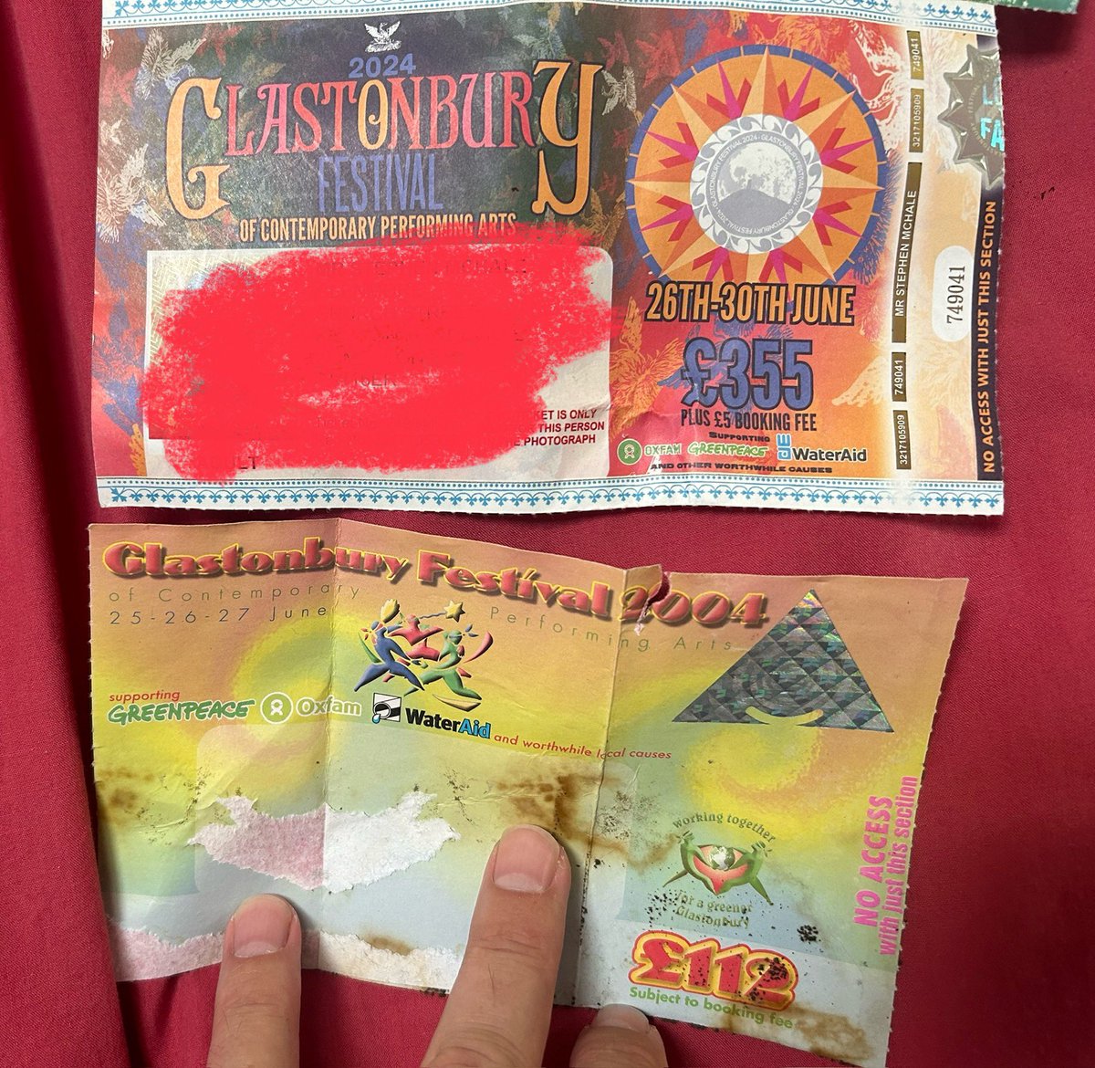 Twenty years of memories (and inflation). #Glasto2024