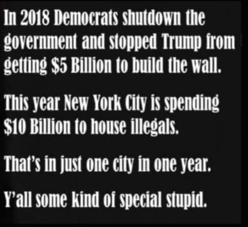 Remember when they refused to give Trump just $5 billion to build the wall?
