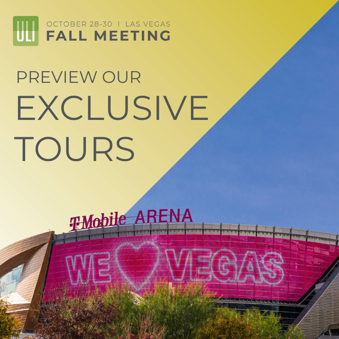 UrbanLandInst's tweet photo. Get ready for an unforgettable experience at the #ULIFall Meeting in Las Vegas. Attendees will dive into behind-the-scenes tours of the city's most unique projects and groundbreaking developments. 

Register today to attend and gain industry insights https://t.co/QWpiwQusTF