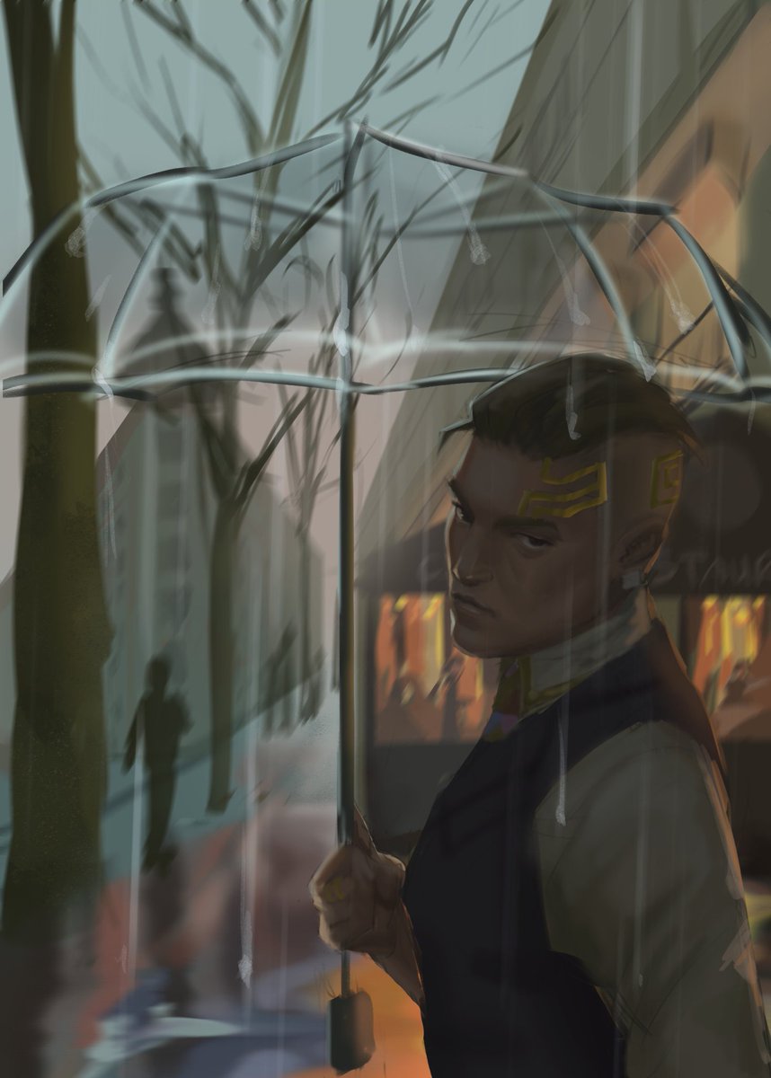 Redraw my old art "Paris in the rain" from 9/4/2023. First sketch was good but after my pc crashing and I dont like this colors pallete much so I drop
#chamber