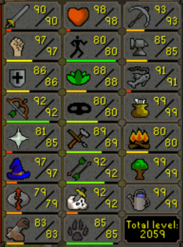 xBeerdo's tweet photo. There's another 99 on the main Iron. 99 Cooking is my 3rd 99! :) I really need to get my quest cape back as well. Still need to do a few of the last quests. But I'll work on that. I think 99 HP will be the next 99! I really want 99 FM just because it looks good lol :)

#OsRs #IM https://t.co/9e4AxyLegW