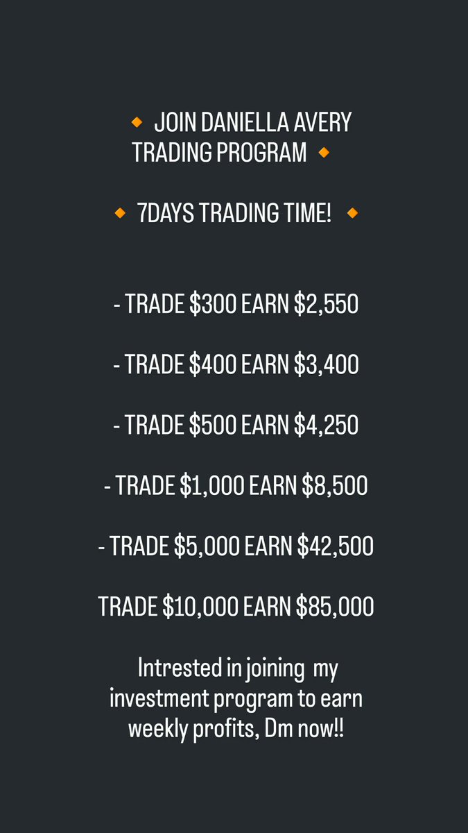 dani04_avery's tweet image. Hello everyone, I'm Daniella Avery, a certified and professional #crypto & #binaryoption trader that specialized in helping individuals earn weekly profits from the market using my experience from the markets. DM to start earning weekly and secure your #FinancialFreedom with me.