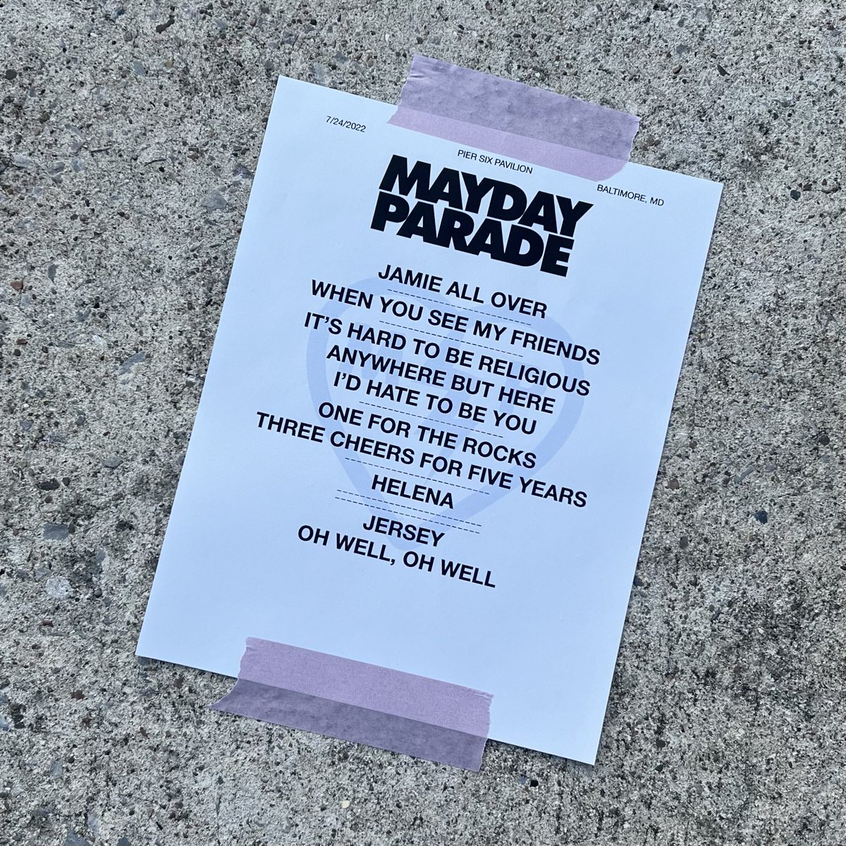 Mayday Parade (@maydayparade) on Twitter photo The countdown is on for <a href="/SadSummerFest/">Sad Summer Fest</a> 2024! What songs are absolute *must plays* for our setlist? ✍🏼 The countdown is on for <a href="/SadSummerFest/">Sad Summer Fest</a> 2024! What songs are absolute *must plays* for our setlist? ✍🏼