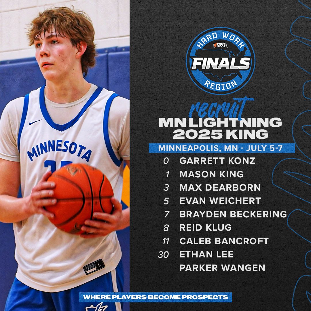 🚨 Recruit Minnesota Lightning 2025 King at the Hard Work Finals! 

College Coach RSVP: events.prephoops.com/college-rsvp?w…

Schedule: events.prephoops.com/info?event_id=…

📺 Watch LIVE on <a href="/BallerTV/">BallerTV</a>