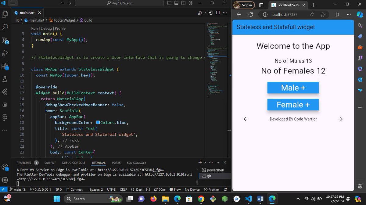 dev_useee's tweet image. Day23  of my #100DaysOfCode learning #flutter. Understand hw and difference between the statefull and stateless widget
&amp;gt; how to extract widget and Method
&amp;gt; #Notion  for daily task
&amp;gt; Read Some #flutterDocs. #buildinpublic #documentingmyjourney @Predictive_An .