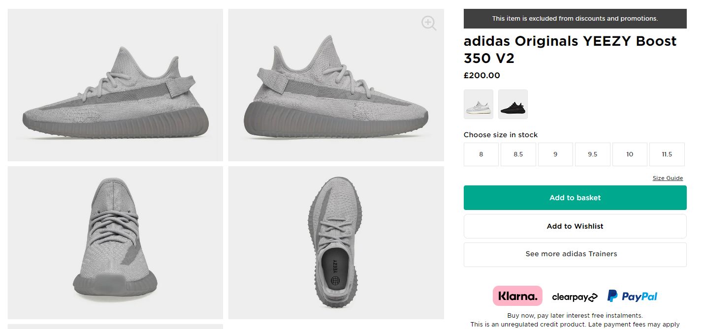 MoreSneakers on X adidas Yeezy Boost 350 V2 Steel Grey on JD Sports UK AD https t UTVH2wYC6m https t x75zLimV2O X