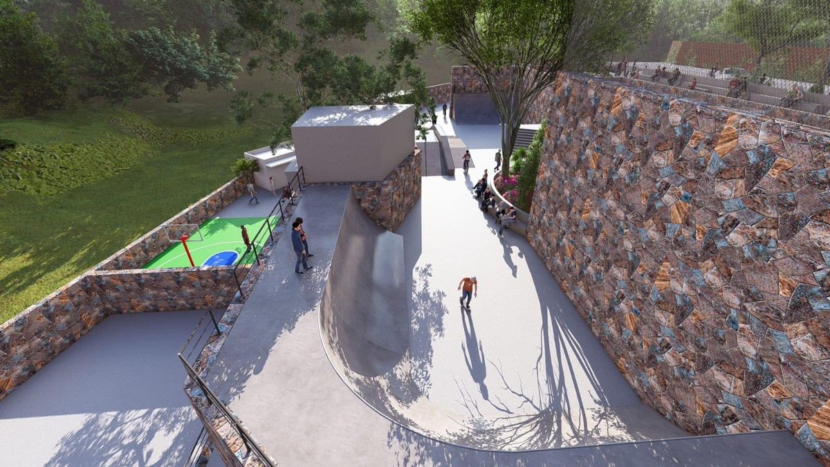 ¿Ya viste como quedará el parque recreativo en El Carrizo? ⚽🏀🛹 Tendrá de todo un poco para pasársela a todo dar y en familia. #Guanajuato
