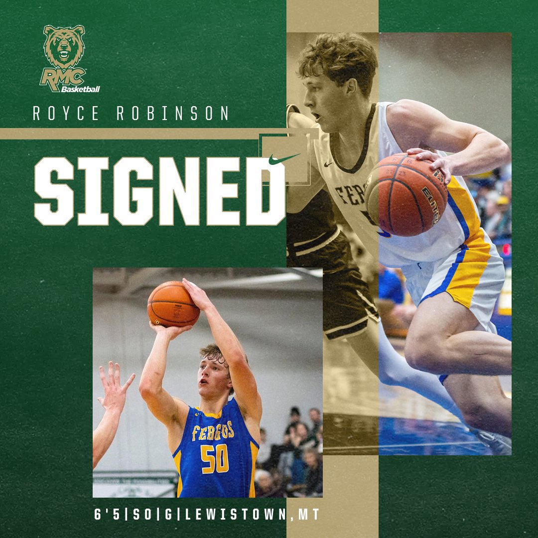 An exciting day for the Battlin’ Bears! RMC Men’s Basketball welcomes Royce Robinson to the program. Wow big time get for the Bears! So excited to have this guy in our program! #gobattlinbears