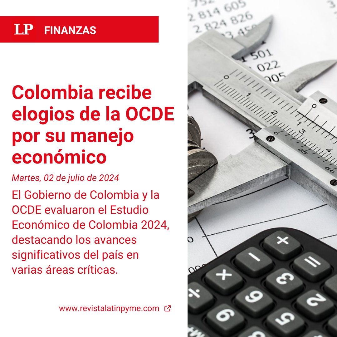 🌐 Colombia recibe elogios de la OCDE 🌐

✅ Reducción de deuda pública 
✅ Mejoras en políticas ambientales 
✅ Enfoque en desigualdades sociales

Conoce más detalles en 👇

🔗 lnkd.in/ey2cUxf2

#Economía #OCDE #Inflación