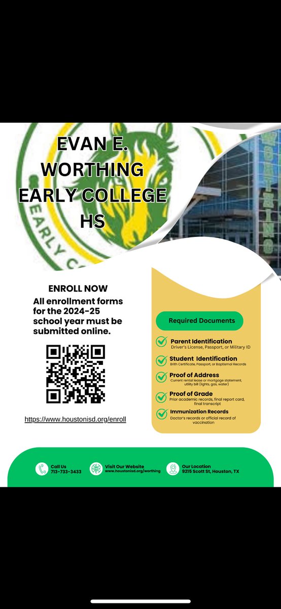 Worthing Early College High School (@worthingcolts1) on Twitter photo Hey Colt Families! Enrollment and Registration for the 2024-2025 school year has started and itโs ALL ONLINE!!! In person assistance with enrollment and registration starts after August 1st, 2024!
#TheBiggerPicture #WinningIsInTheDetails #CheckOurDetail <a href="/AlexG550/">Alexandria Gregoire</a> Hey Colt Families! Enrollment and Registration for the 2024-2025 school year has started and itโs ALL ONLINE!!! In person assistance with enrollment and registration starts after August 1st, 2024!
#TheBiggerPicture #WinningIsInTheDetails #CheckOurDetail <a href="/AlexG550/">Alexandria Gregoire</a>