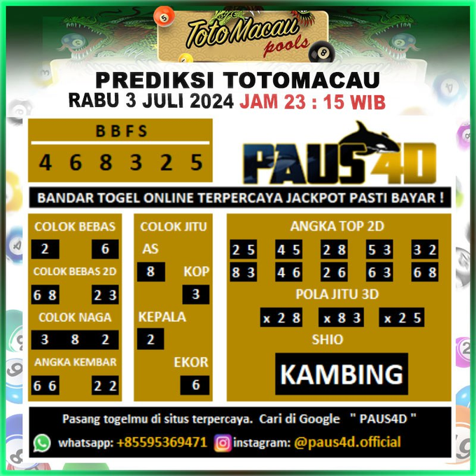 prediksi totomacau malam ini