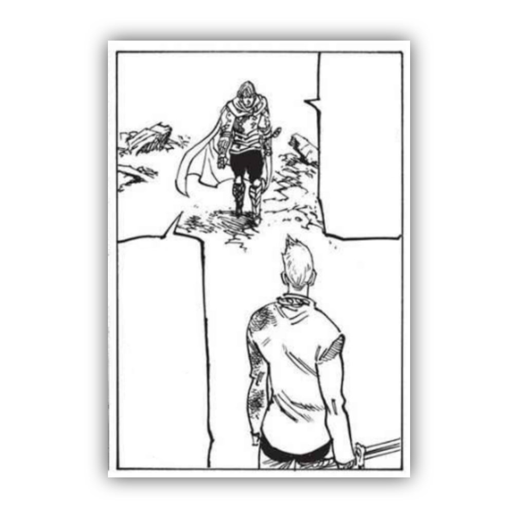 PURGINGACID's tweet photo. Why is Sir Meliodas fighting with one of the Ten Commandments ? https://t.co/4mEZ2otSnv