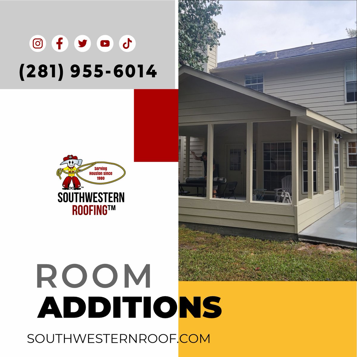 swroofing_tm's tweet image. Our experienced team of professionals will work with you every step of the way to ensure your room addition is designed and built to meet your exact specifications. Contact us today to get started on adding more living space to your home!
#roomaddition #homedesign #profession ...