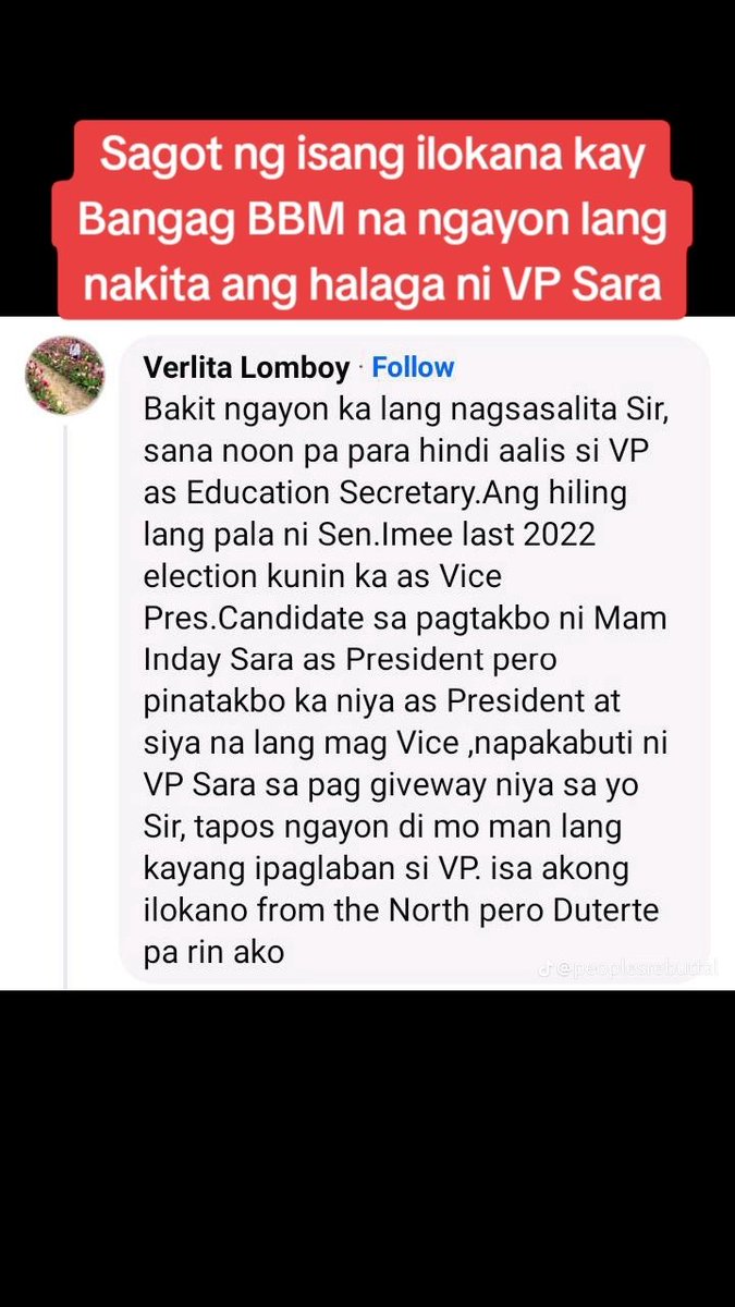 RealJames97's tweet photo. Kung walang Duterte, walang Marcos ngayon. Yan ang nagiisang patunay na mas marami ang supporters ng mga Duterte.
Hindi nyo maloloko ang taong bayan kahit tabunan niyo pa ng ayuda ang pledges.
#budolisreal https://t.co/mdJ9G4EOTF