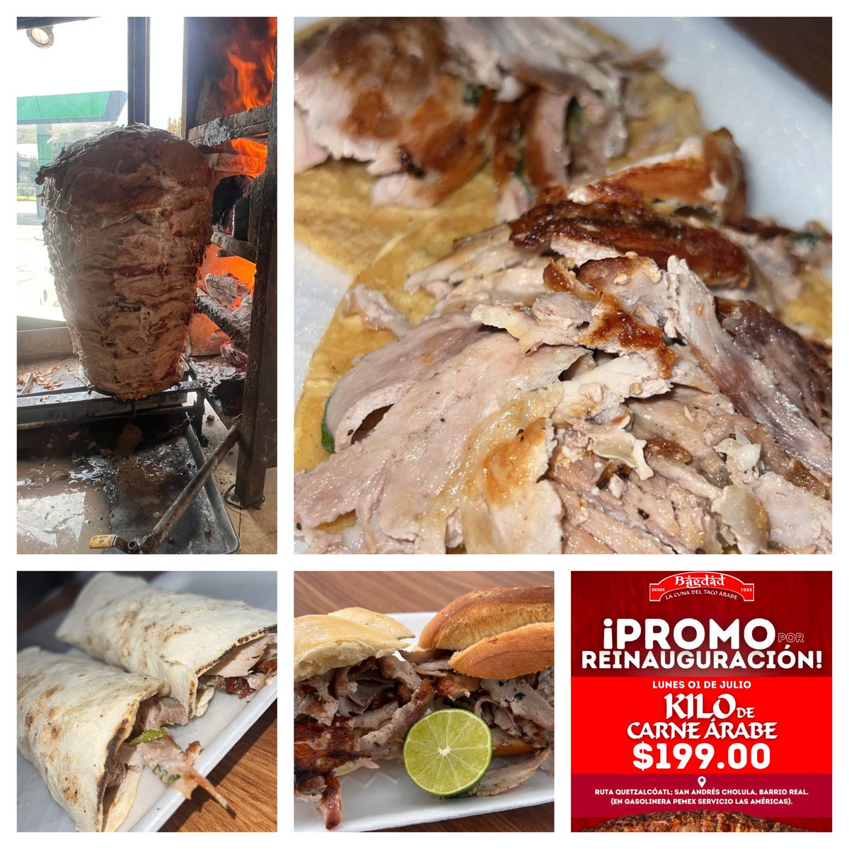 arturo_davy's tweet photo. Bagdad Recta a Cholula,lateral de la Recta en la Gasolinera las Américas.Por Reinauguración toda esta semana el Kilo en $199.Estamos para servirles a domicilio,Cel WhatsApp 2222-12-70-17. https://t.co/z6tA7tE1YL