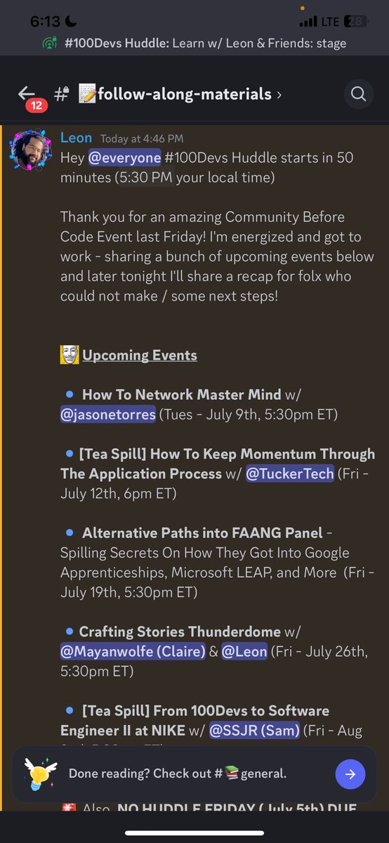 Jason Torres (@tasonjorres) on Twitter photo Well, THIS is happening. #100devs family, show up and show out next Tuesday (07/09) as I join <a href="/leonnoel/">Leon Noel 🔥</a> on stage in the 100Devs discord talking all things networking.
This is a REALLY surreal experience for me I won’t lie. Wicked humbled. Looking forward to kicking it Well, THIS is happening. #100devs family, show up and show out next Tuesday (07/09) as I join <a href="/leonnoel/">Leon Noel 🔥</a> on stage in the 100Devs discord talking all things networking.
This is a REALLY surreal experience for me I won’t lie. Wicked humbled. Looking forward to kicking it