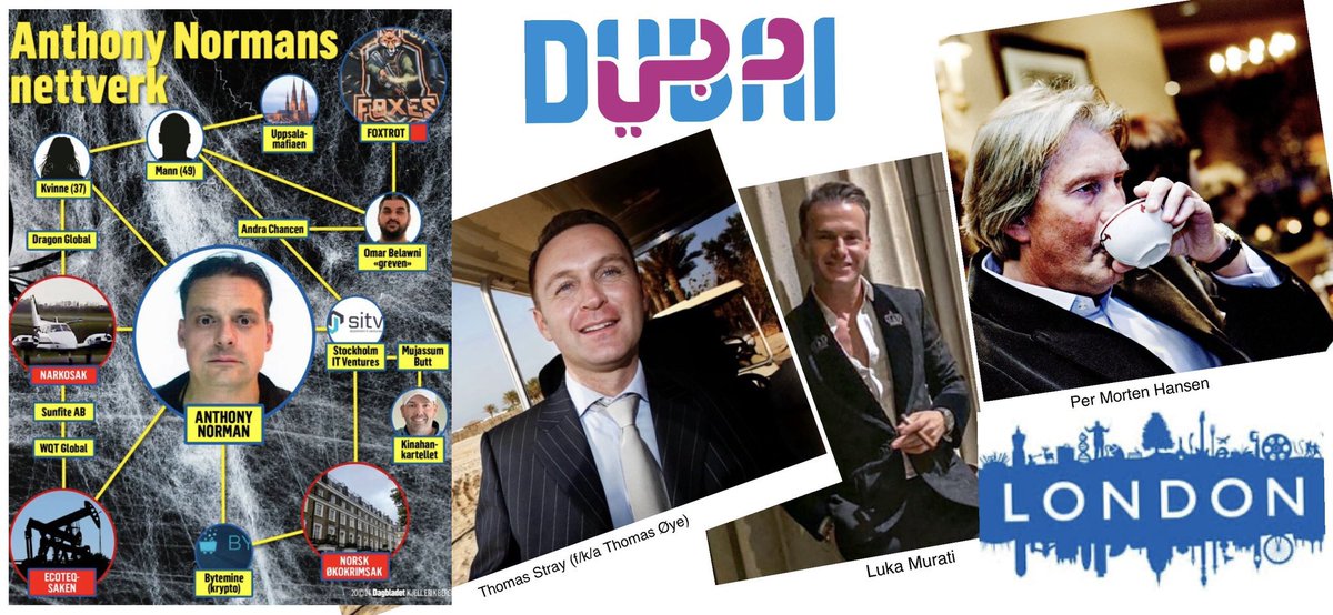 3/ Scandinavian organised crime has deep &amp; historic roots in the City of London &amp; in the UK financial system.  #Dagbladet, as part of its investigations, has encountered the #FoxtrotNetwork &amp; #Uppsala Mafia as well as the #Kinahan drug lords.  Its investigations are ongoing …