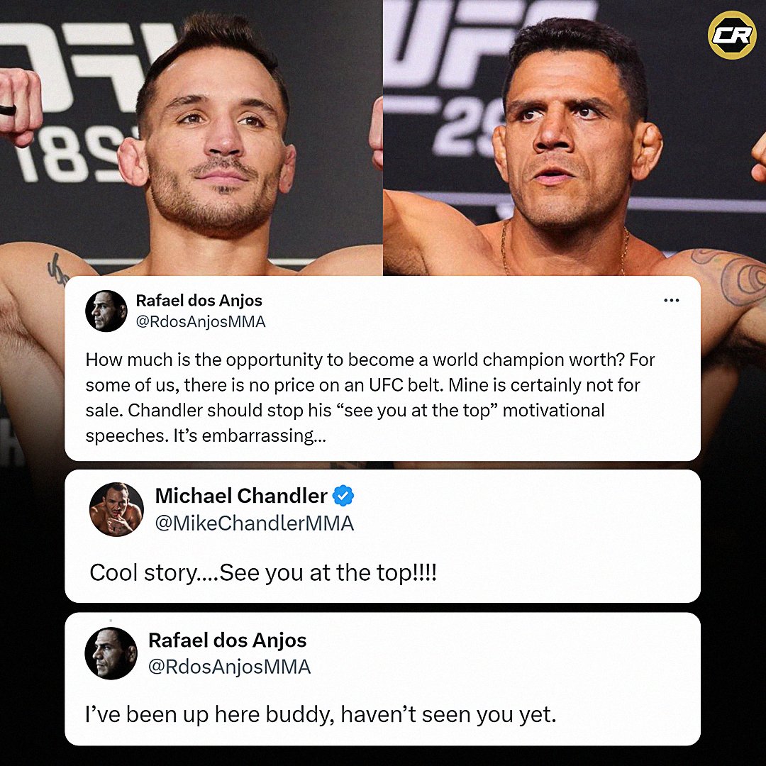 ChampRDS's tweet photo. Michael Chandler and Rafael dos Anjos go back and forth 😳😬

#UFC #MMA https://t.co/CCX4Veq0Tj