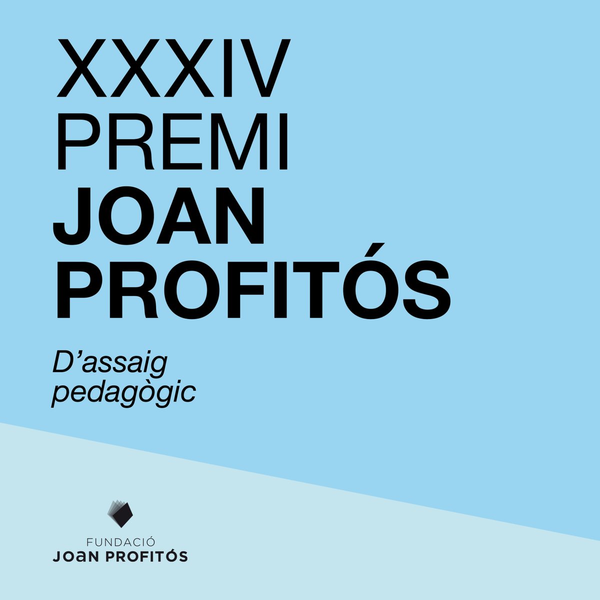 escolapiacat's tweet photo. 📣 Oberta la convocatòria del XXXIV Premi Joan Profitós d’assaig pedagògic

El premi té com a objectiu promoure la recerca i la reflexió pedagògica sobre l’acció educativa. 

https://t.co/3rGUMuLwE5 https://t.co/nPfEwrw0bG