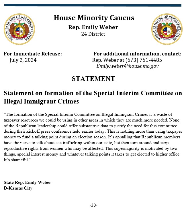 Missouri House Democratic Caucus tweet media