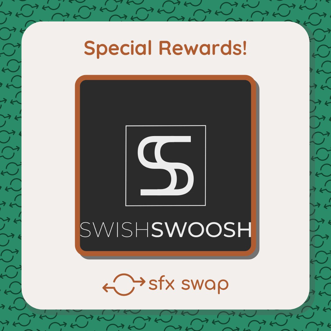 sfxswap's tweet image. This month's SFX Swap sponsor is @SwishSwooshAO! 😎

They're sweetening the July swap with a huge electricity SFX pack (7.32GB 🤯)!

But these rewards are only available to those who participate, so grab your sounds and submit them asap!

#sfxswap #gameaudio #sounddesign