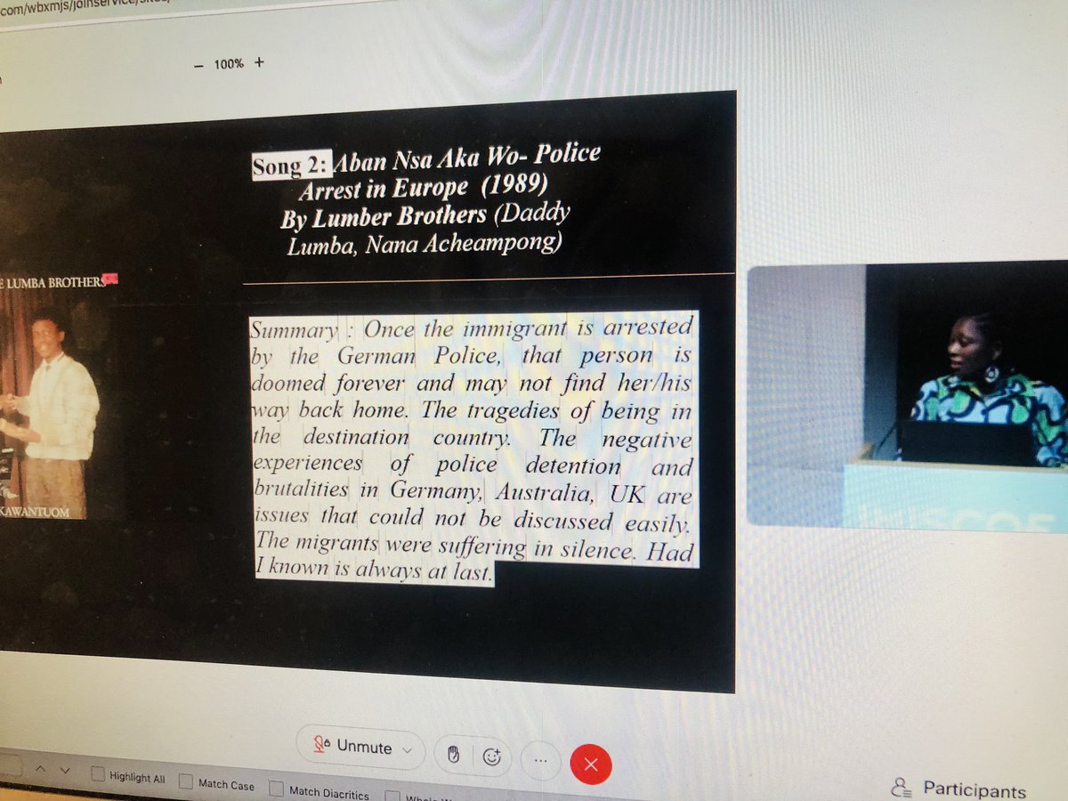 Listening to a great keynote by Mary Boatemaa Setrana at #IMISCOE2024 in which she presents historical accounts of migration through Ghanaian music <a href="/IMISCOE/">IMISCOE</a>