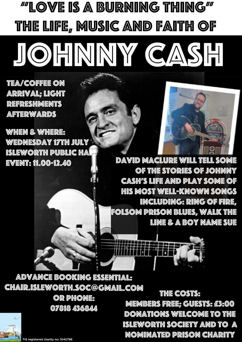 Isleworth Society event Wednesday 17th Juky at Isleworth Public Hall