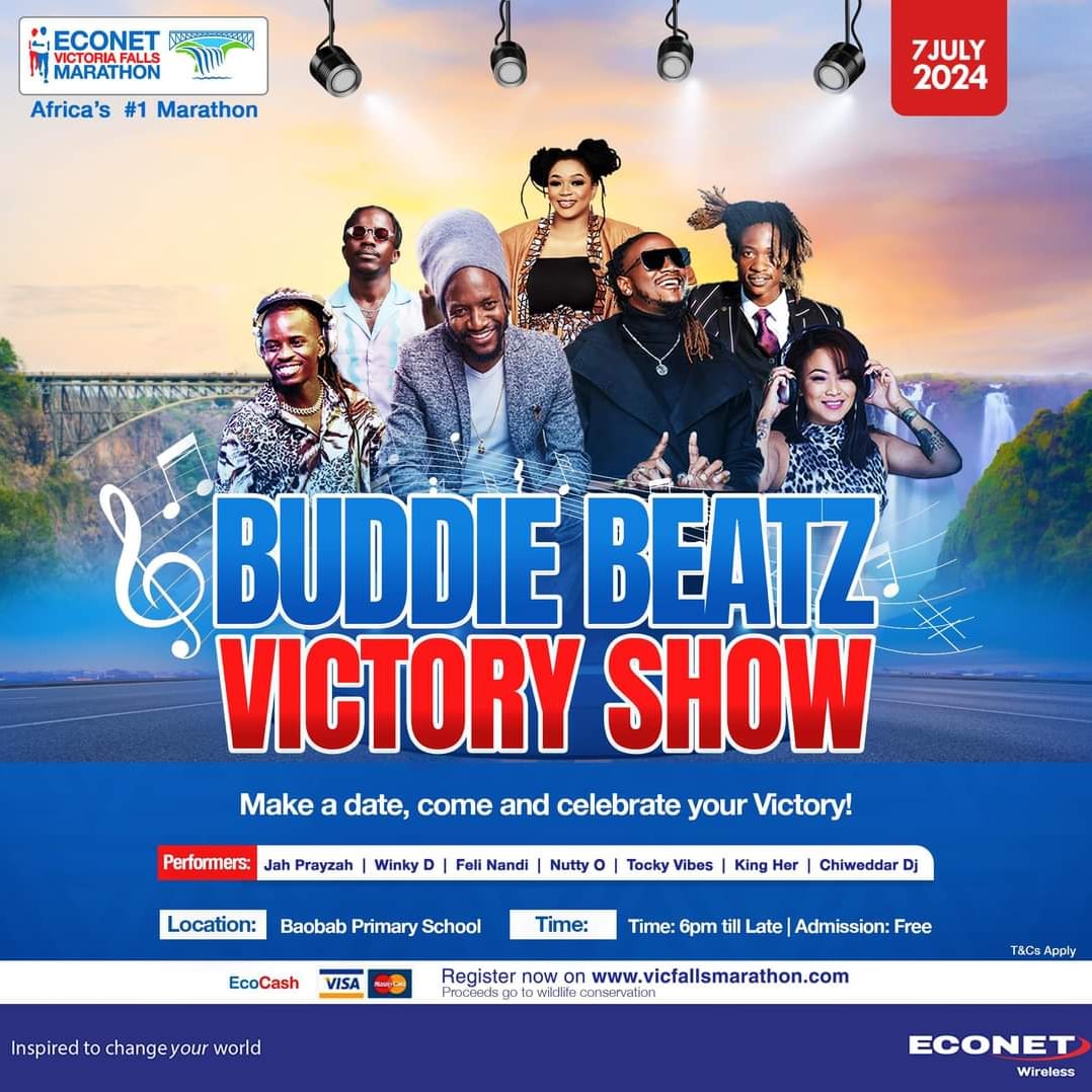 GodfreyMajuru's tweet photo. All roads leads to Econet Victoria Falls MARATHON,plus the big music concert:
Contact Gotham Travel And Tours for all your transfers,accommodation and activities booking 
info@gothamtravelandtours.co.zw 
+263789329139 https://t.co/4uuXUh2xvR