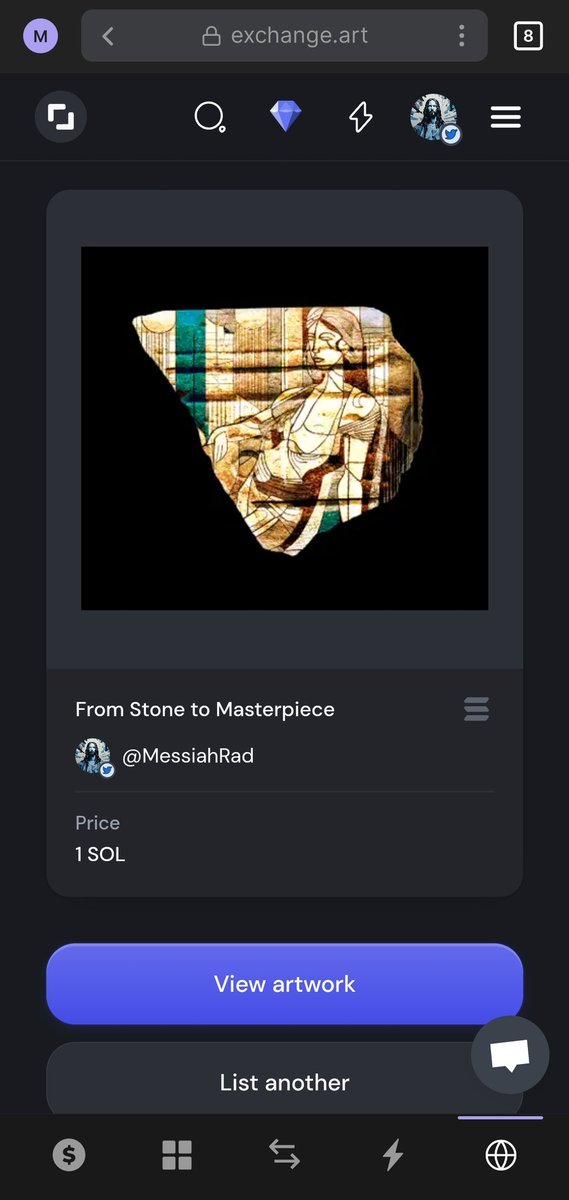 a1367h's tweet photo. From Stone to Masterpiece 
1/1 💫💎1 $Sol
Step into a world where art and history collide. This NFT showcases a stunning stylized figure on a stone fragment, with abstract lines and mesmerizing geometric patterns. Prepare to be transported!
#Abstract

https://t.co/W6DNzGT7zq https://t.co/VXq6p78iWG