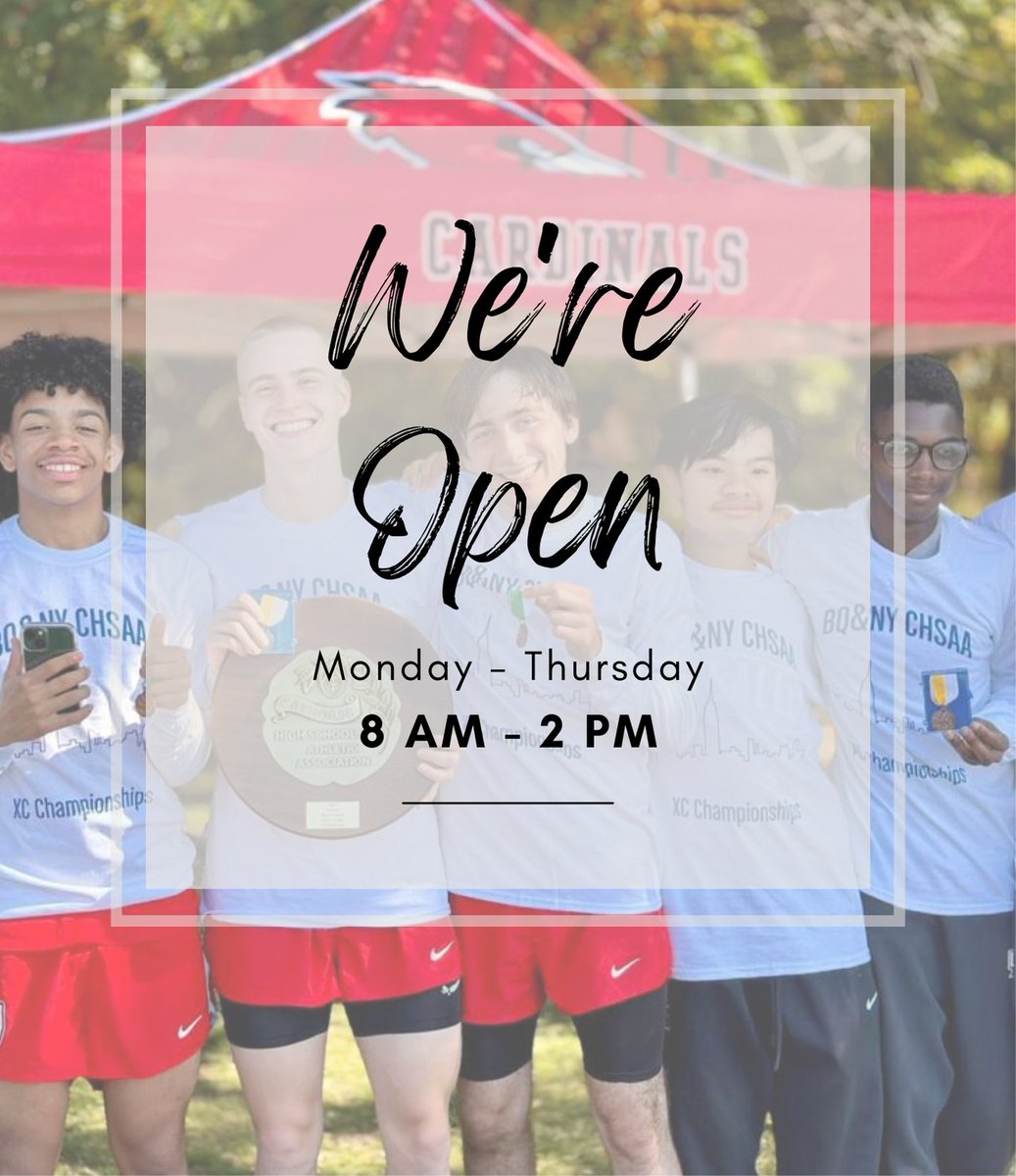 Please be aware of our summer hours. Our offices are open Monday - Thursday, and staff members can be reached via email on Fridays.